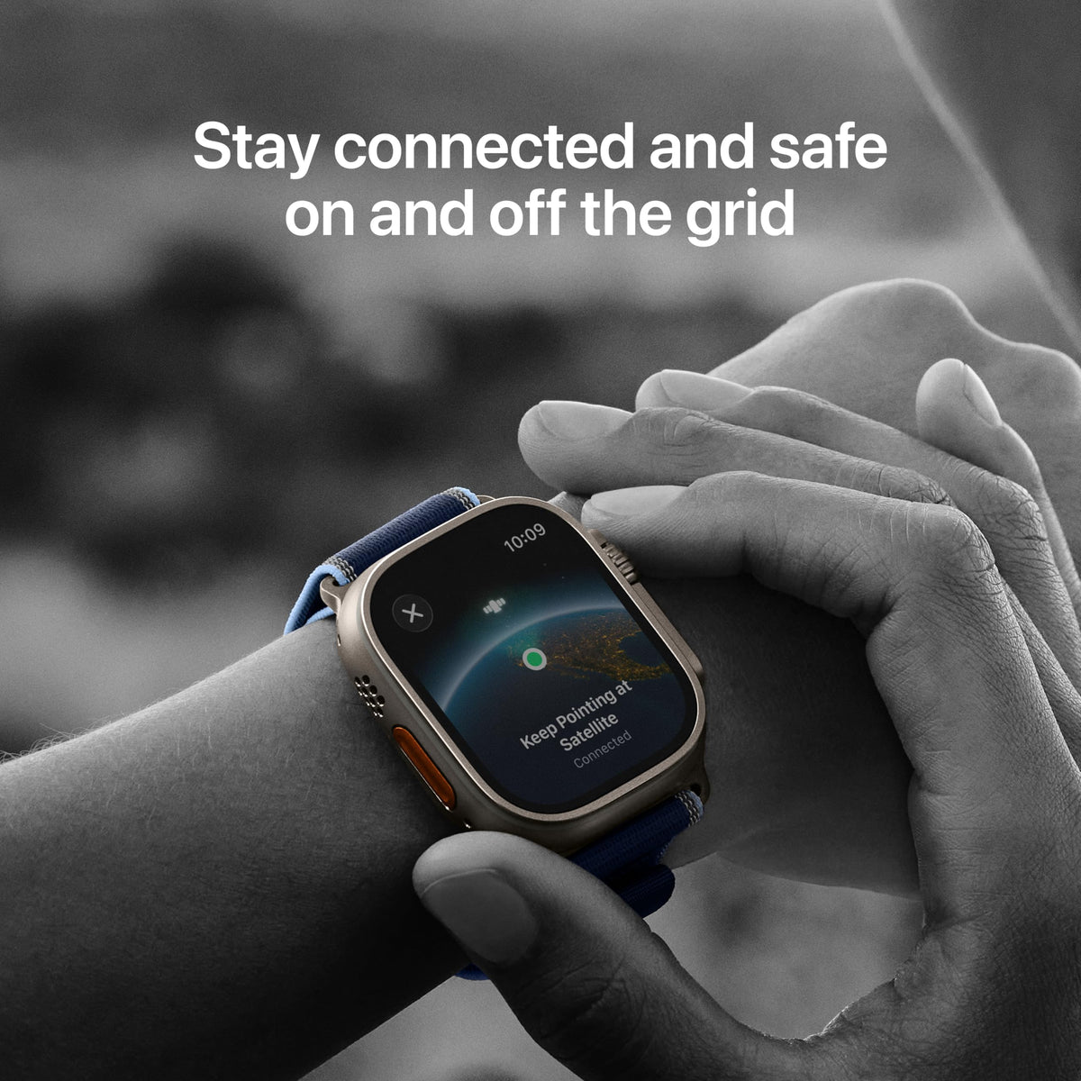 Apple Watch Ultra 3 [GPS + Cellular 49mm] Running & Multisport Smartwatch w/Rugged Titanium Case w/Black/Charcoal Trail Loop - M/L. Satellite Communications, Advanced Health & Fitness Tracking